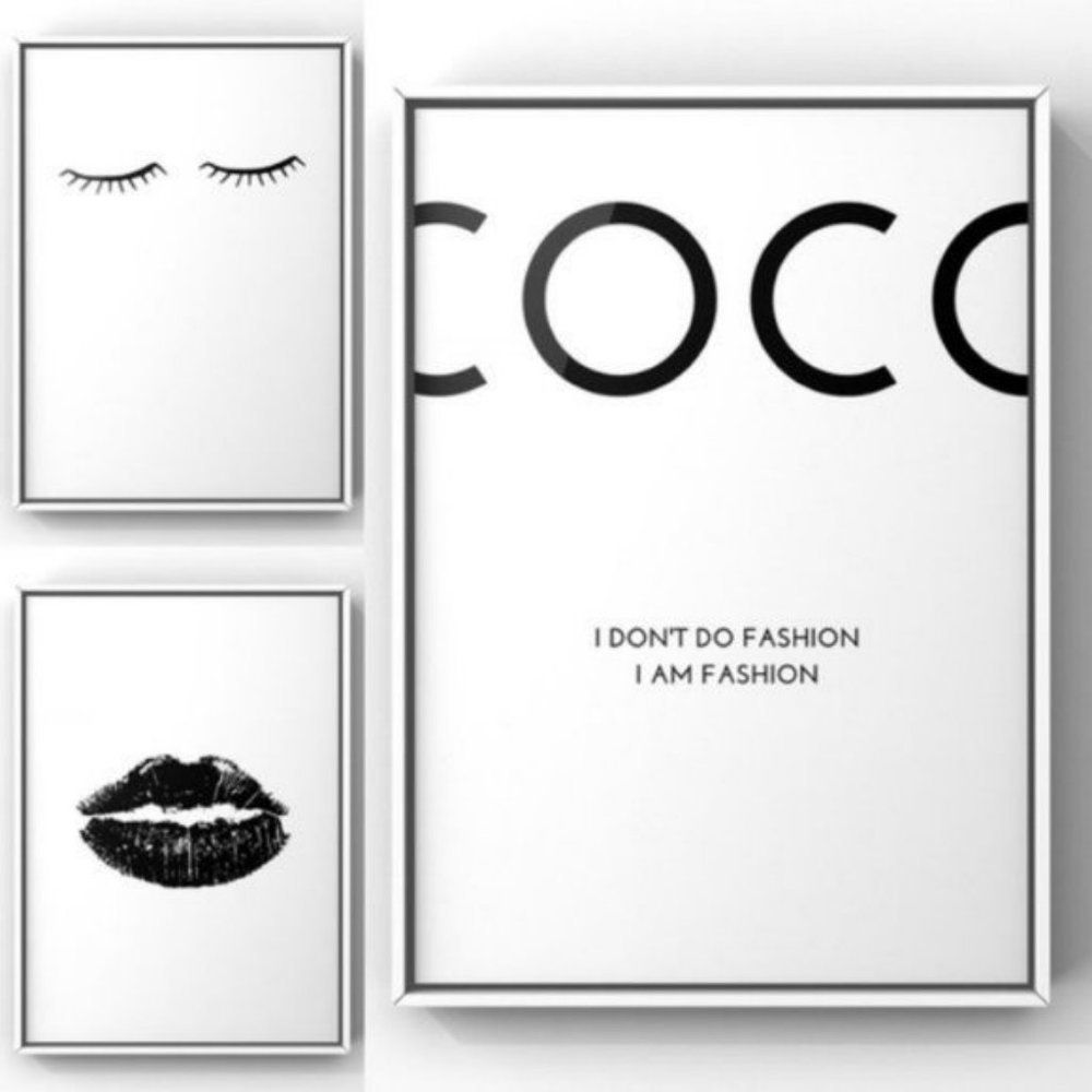Modern minimalist monochromatic fashion art print